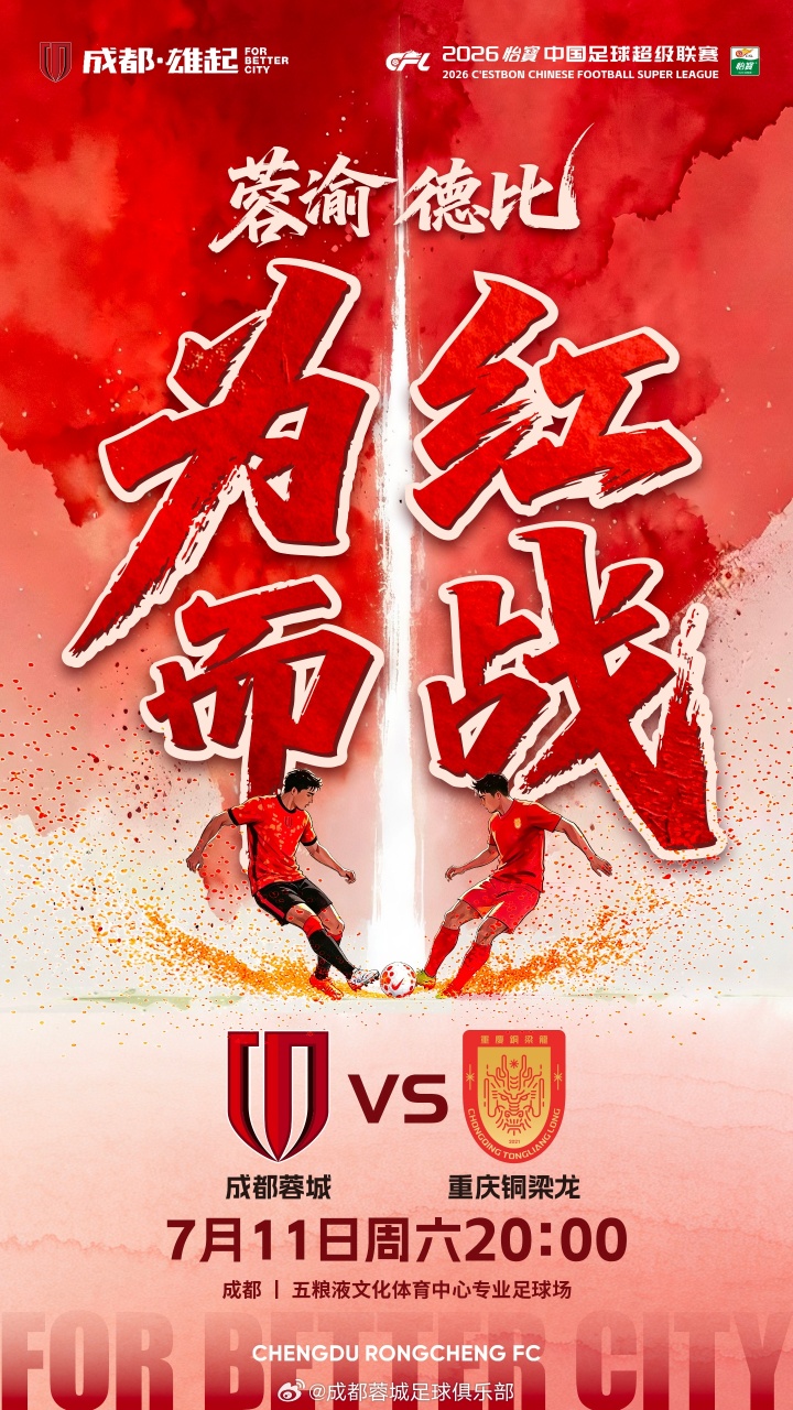 榜首大战蓉城四外援强阵迎铜梁龙 韦世豪费利佩领衔锋线 榜首大战蓉城四外援强阵迎铜梁龙 韦世豪费利佩领衔锋线