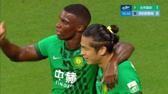 张玉宁传射达万双响，北京国安4-0完胜深圳新鹏城升至第三