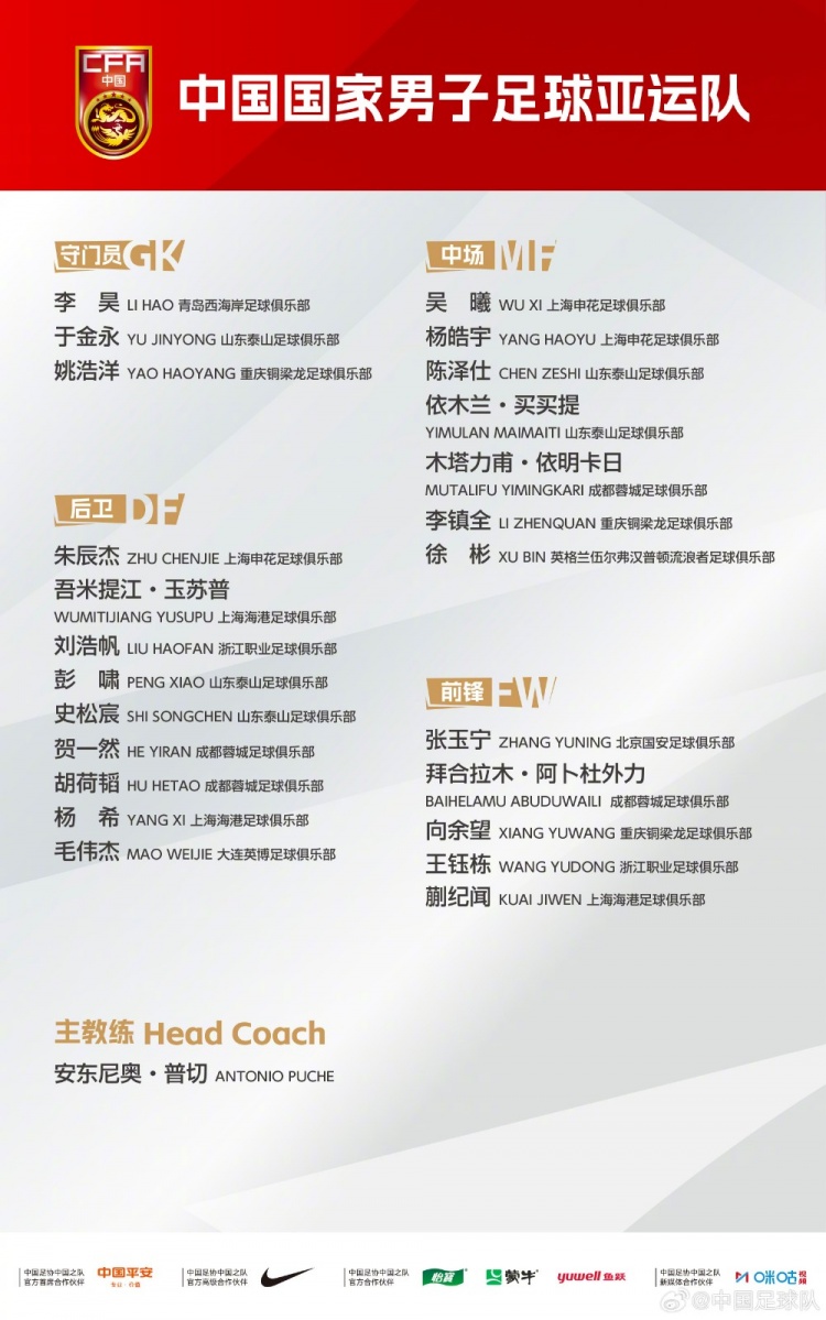 为备战亚运会，国足亚运队定于9月7日赴辽宁省大连市组织集训